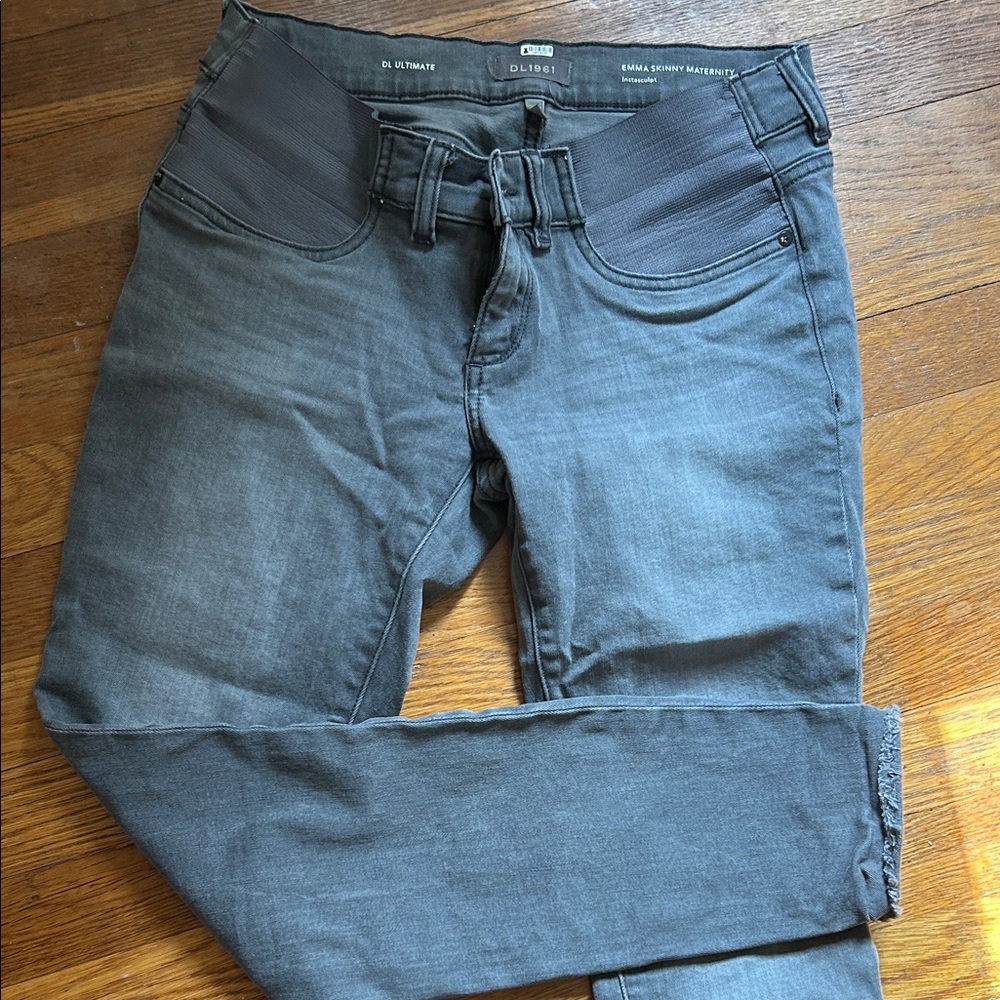 DL1961 Emma Skinny Maternity Jeans - Charcoal Gray